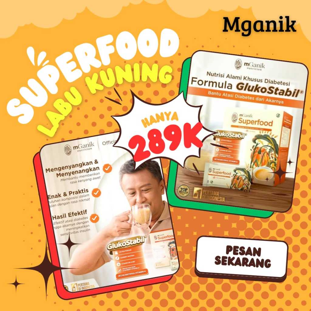 

mGanik Superfood Labu Kuning Untuk Diabetes 1 Box 20 Sacet Kirim dari Banjarmasin