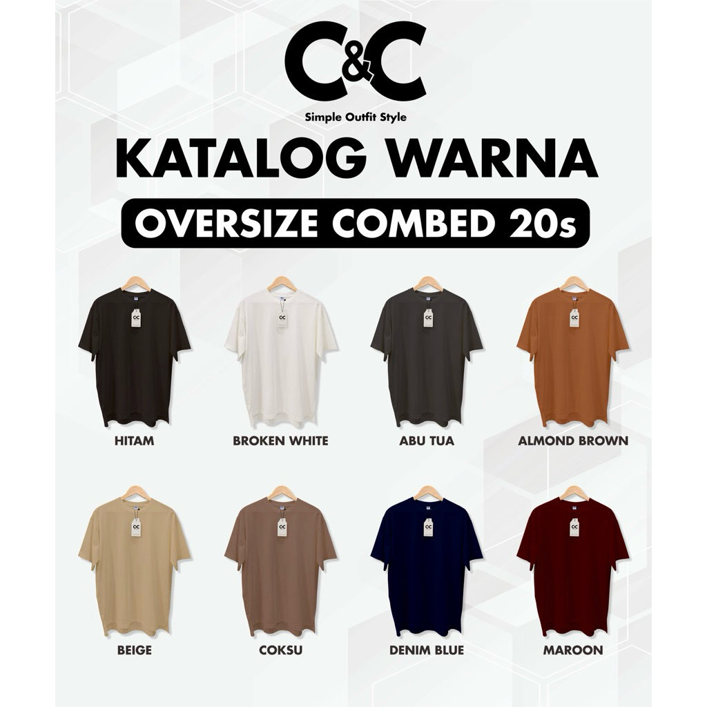Kaos Oversize cotton combed 20s