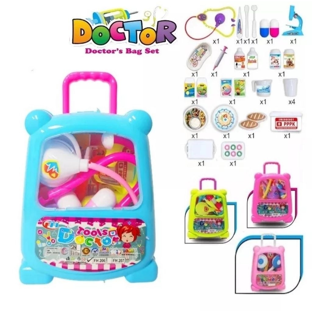 Mainan Dokter-Dokteran Anak Koper Troli / Tools Doctor Koper Trolly FH206