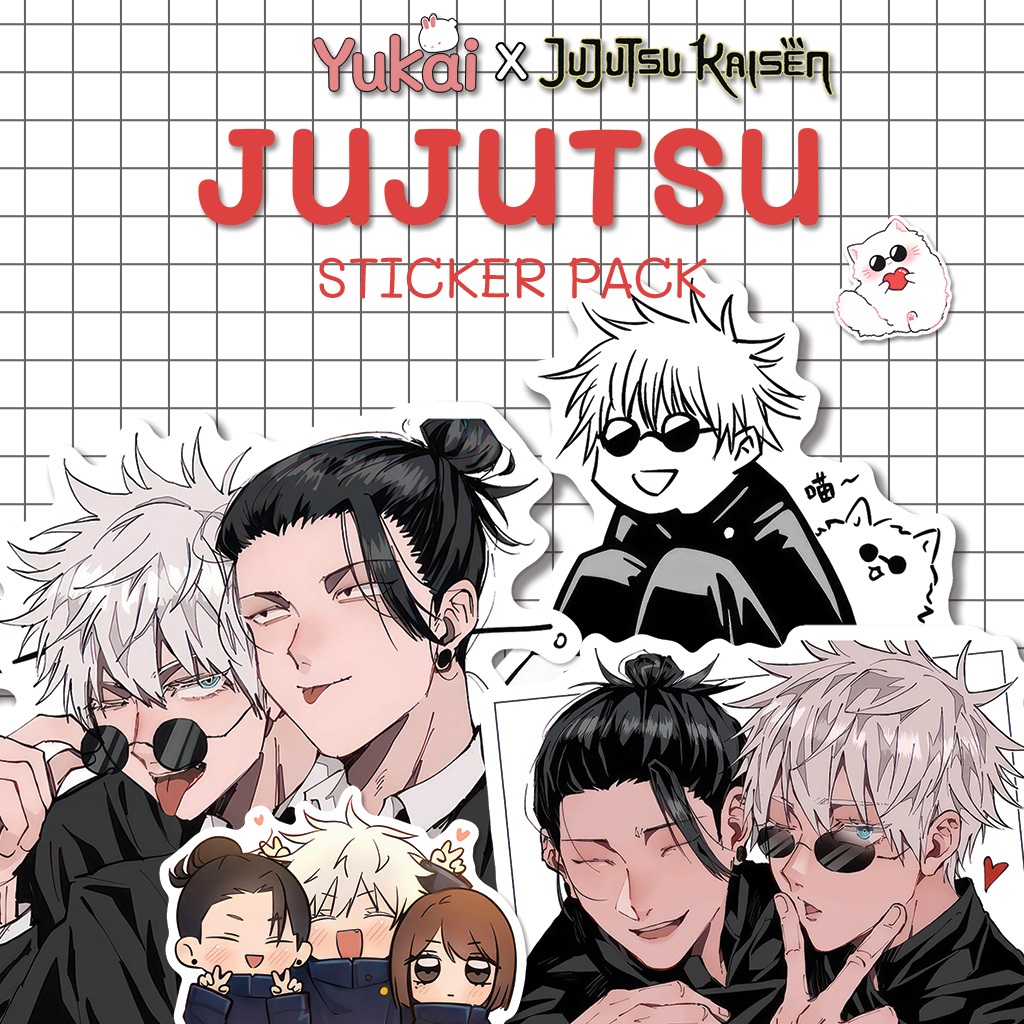 Stiker Satoru Gojo Jujutsu Kaisen Premium - Sticker Pack Anime Waterproof