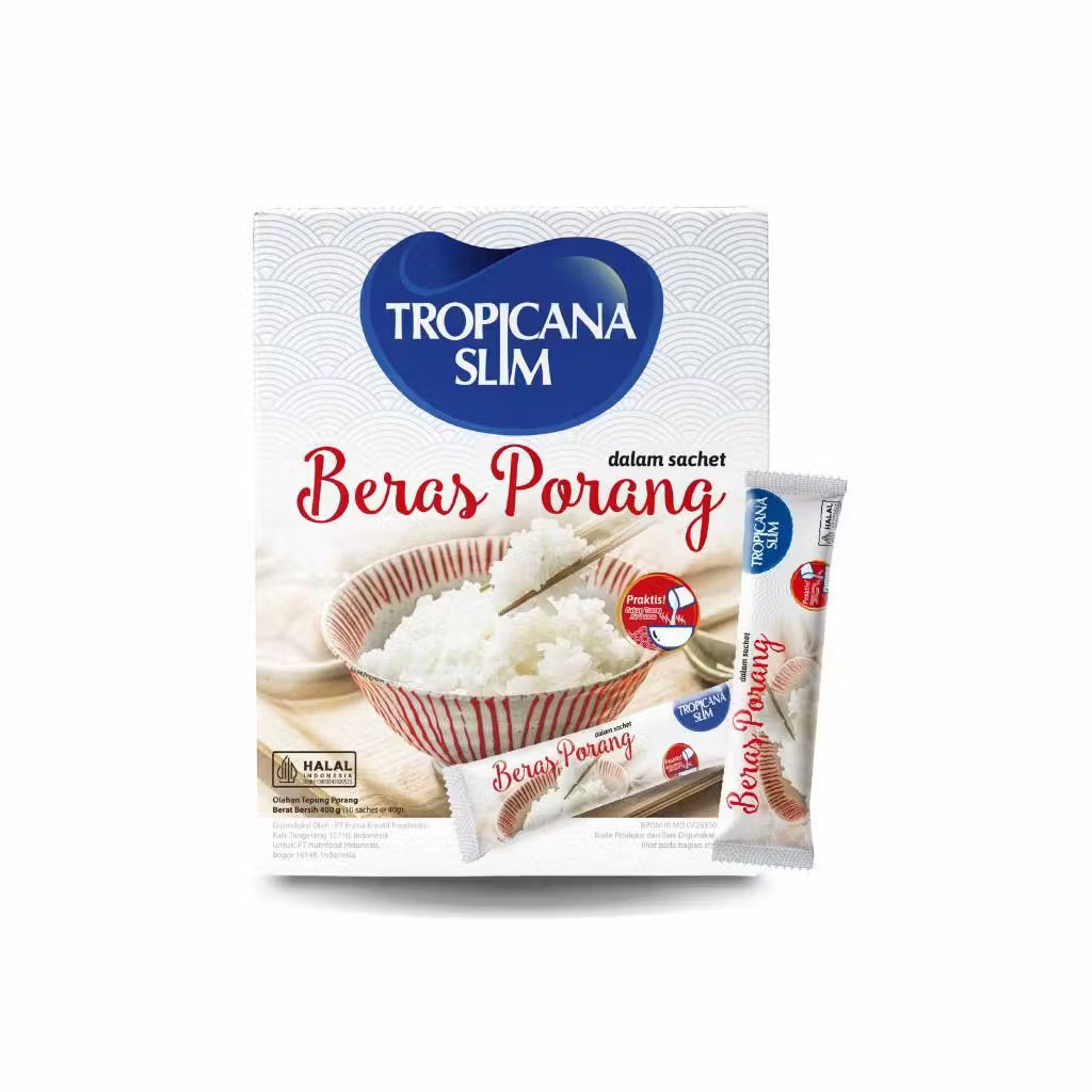 

Tropicana Slim Beras Porang Instant Box 10 sachet– Konjac Rice Shirataki