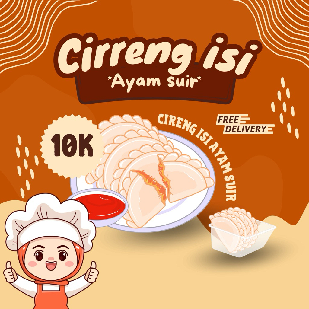 

CIRENG ISI AYAM SUIR PEDAS DAUN JERUK/isi 5 pcs
