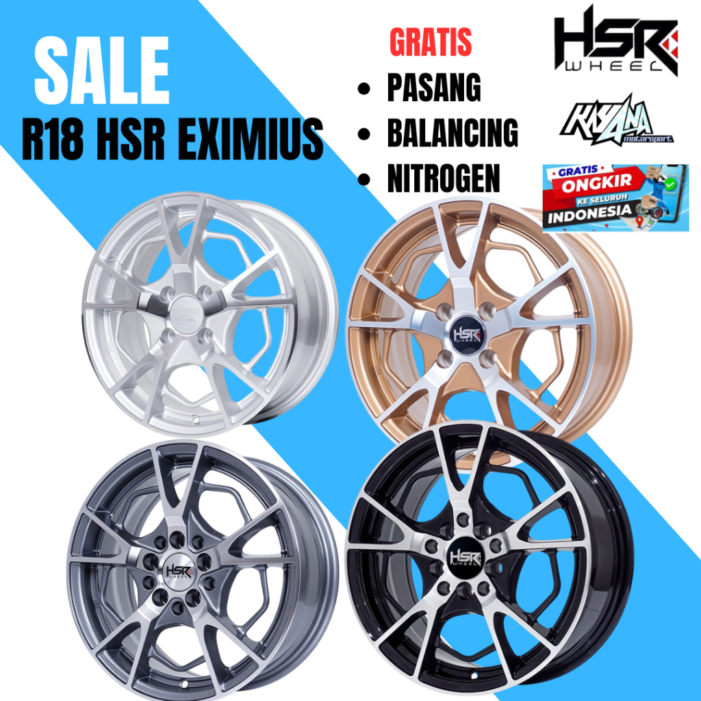 Velg Original Ring 18 HSR EXIMIUS Buat mobil Innova, Xpander, Hrv, Terios, Rush