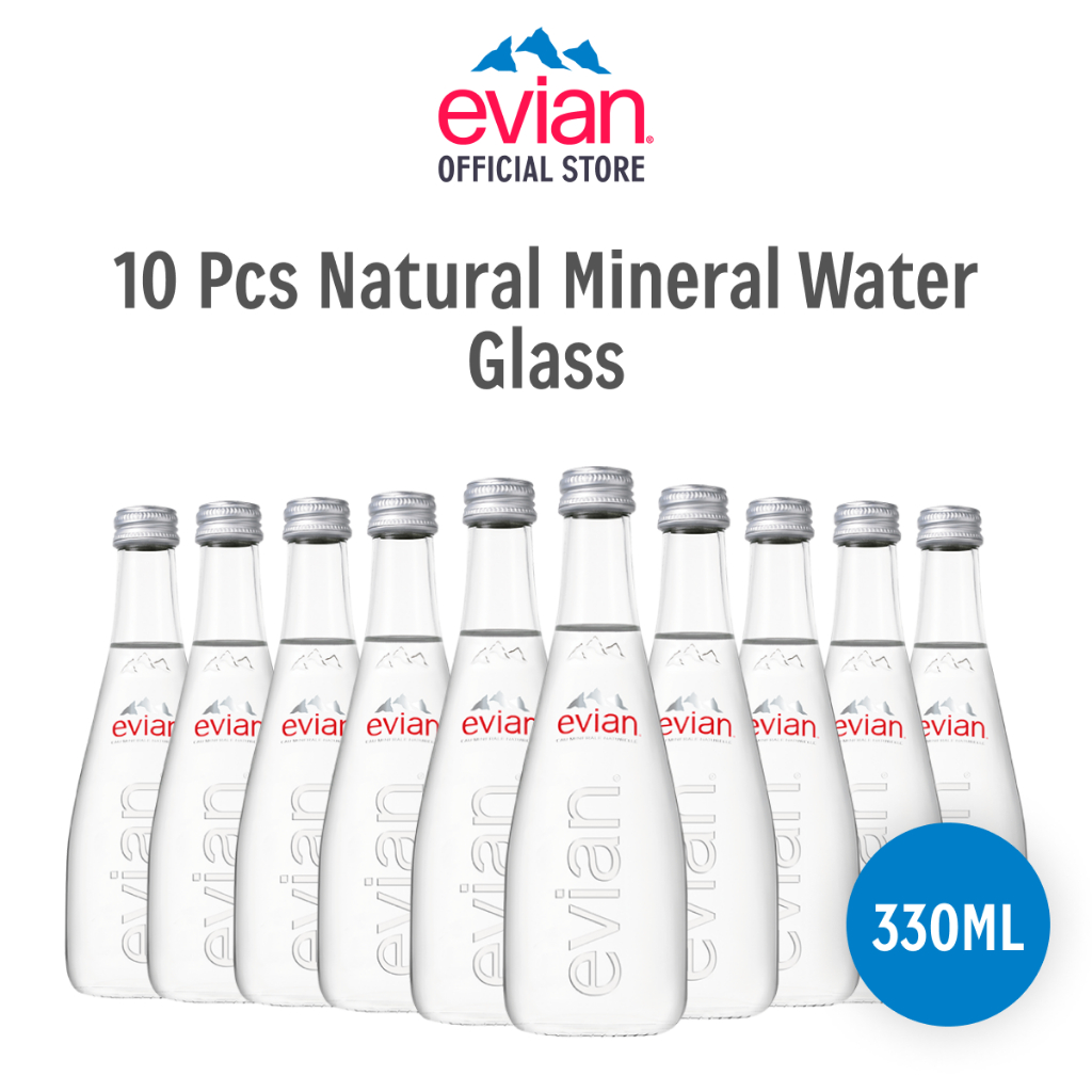 

Evian Natural Mineral Water Glass 330 ml x10