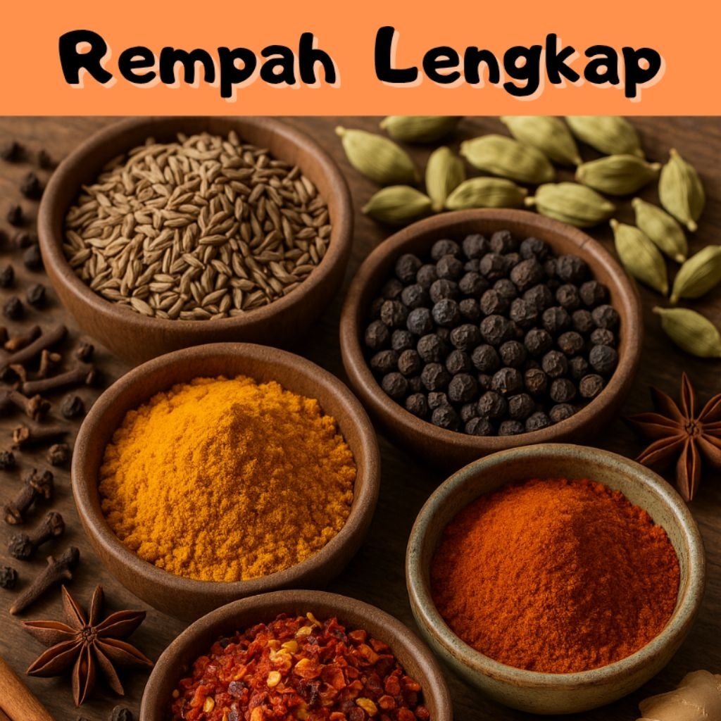 

Pala Kapulaga Kayu Manis Bunga Lawang Cengkeh Kemiri Lada Ketumbar Bumbu Dapur Rempah Bubuk Lengkap