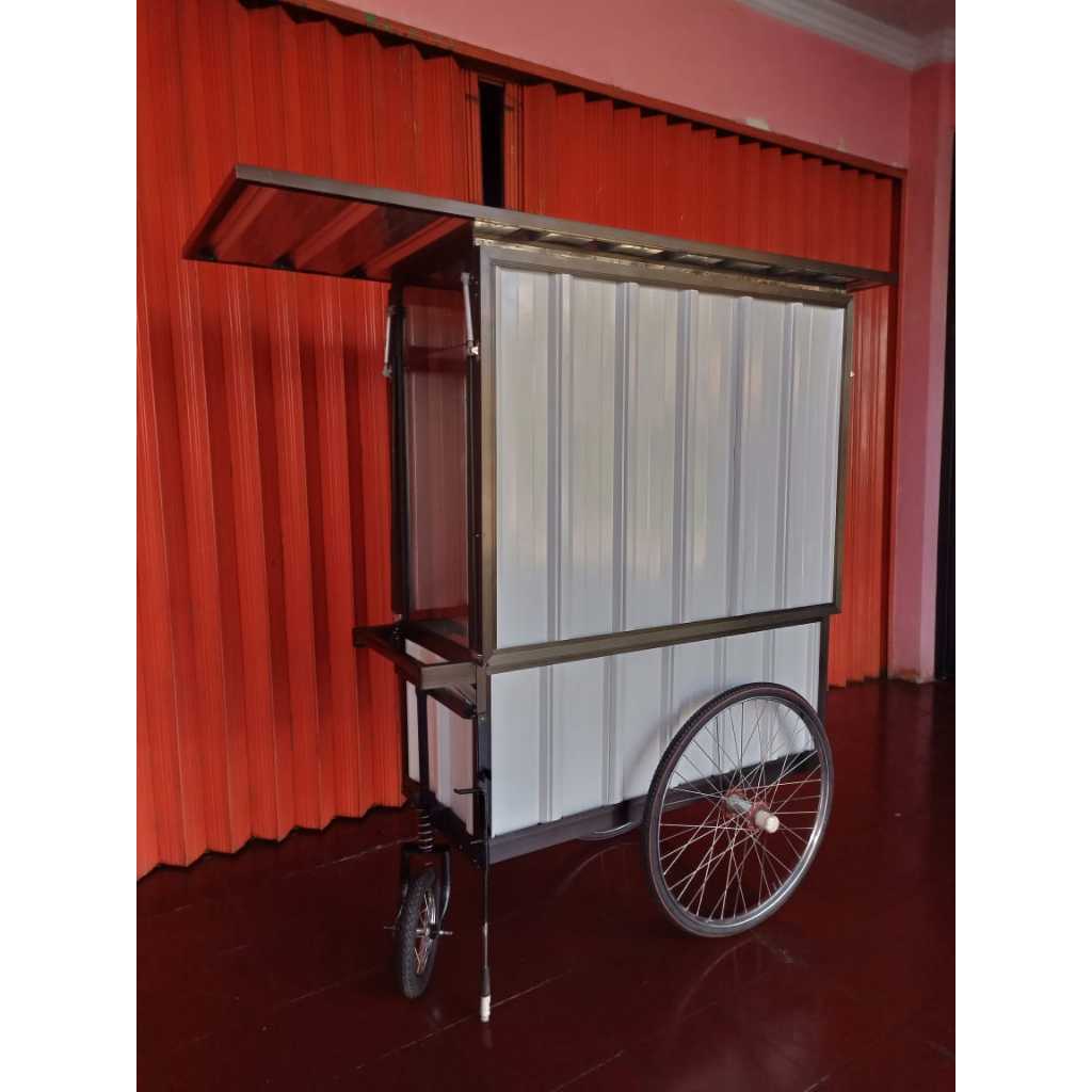 BOOTH GEROBAK STAND DORONG ES TELER ES BUAH - MODIS