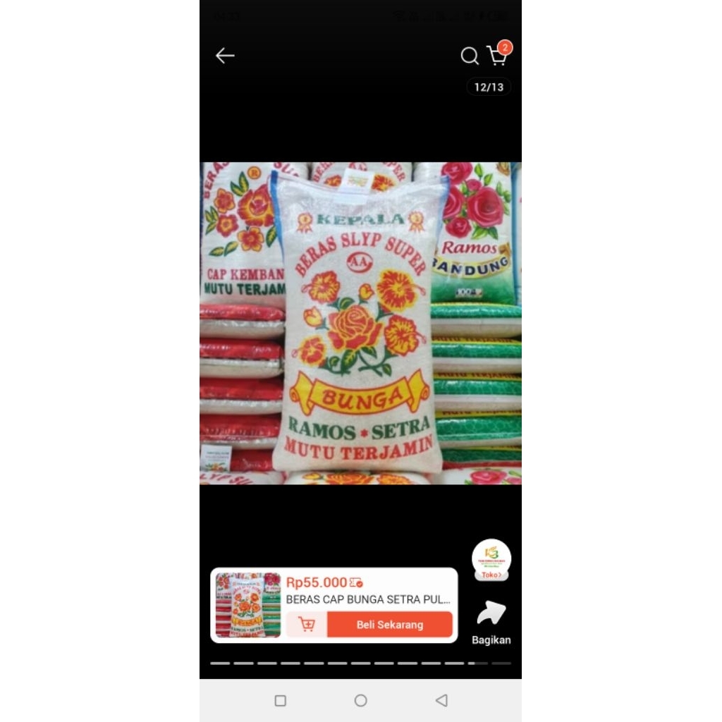 

beras padi baru pulan dan wangi ukuran 5kg