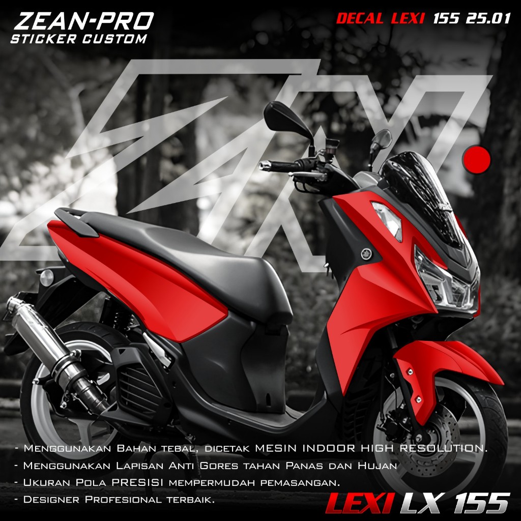 (COD PROMO) TERBARU Decal Sticker Yamaha Lexi LX 155 2024 2025 Full Body - Stiker Skotlet Variasi Mo