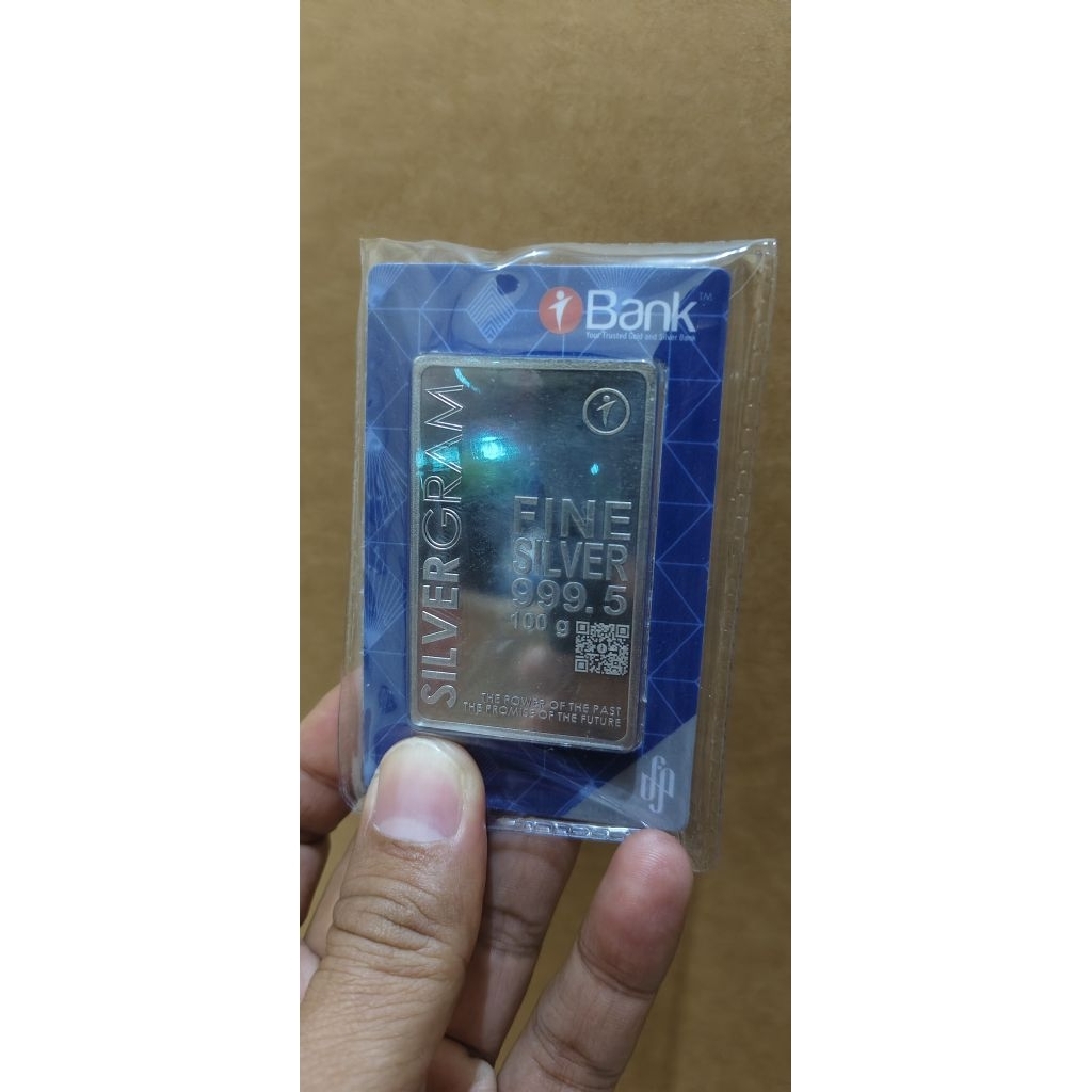 Murni Perak Silver Silvergram bukan silverium wakala imn sala antam 100 Gram Gr