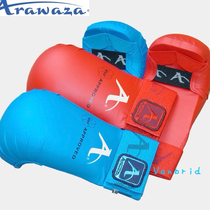 Sarung Tangan Karate Arawaza PU  Gloves Karate Arawaza Hand Protector Gloves WKF Approved