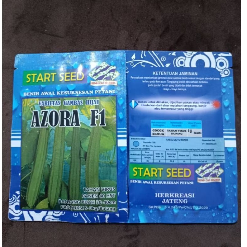BIBIT BENIH OYONG TAHAN VIRUS AZORA F1 10 GRAM START SEED