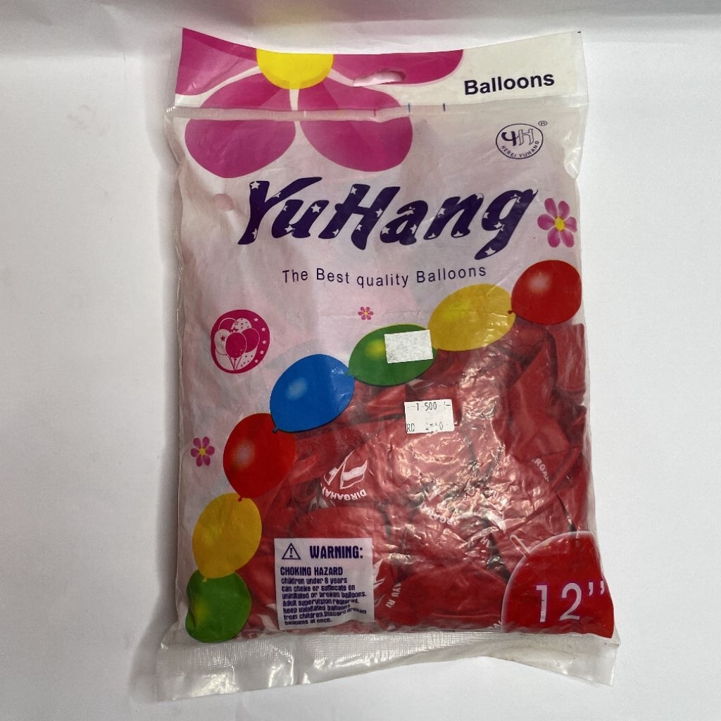 balon karet merah dirgahayu RI yuhang 12inc 100pcs