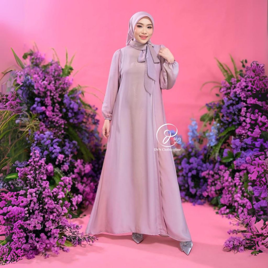 DYN CLOTHINGLINE KAMARI DRESS | GAMIS MUSLIMAH MEWAH| GAMIS BAHAN CERUTY PREMIUM | FASHION MUSLIM