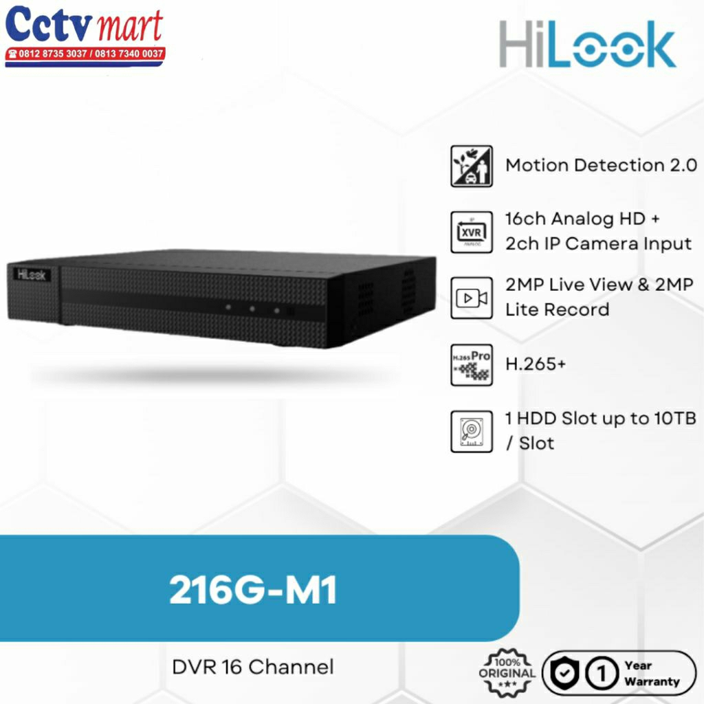 HiLook DVR 16 Channel 2 MP-216G-M1