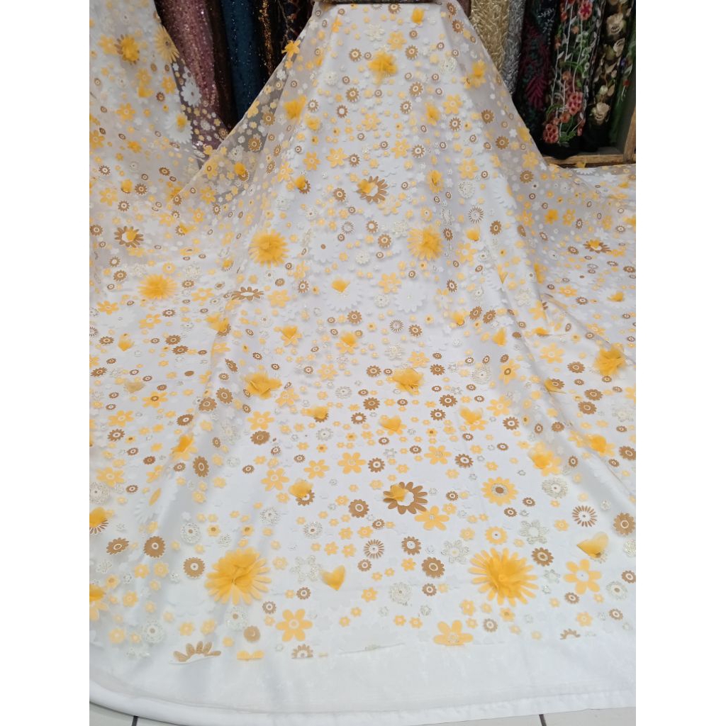 kain/bahan organza 3D/kain drees