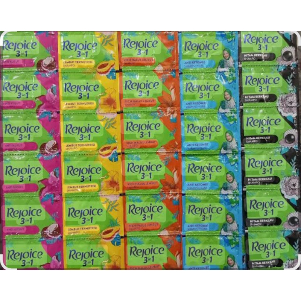 shampo rejoice sachet 1 renteng isi 12