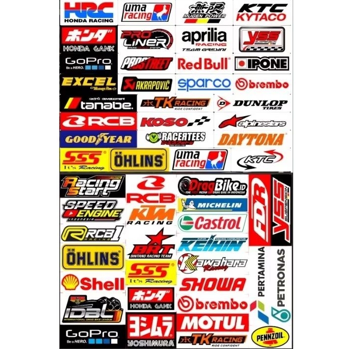 

stiker logo bahan vinyl glosy dapat 15pcs