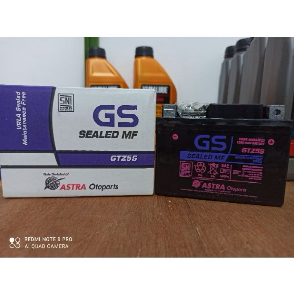 Aki GS Astra GTZ5S Aki Kering untuk Vixion , Mio J , Beat , Supra
