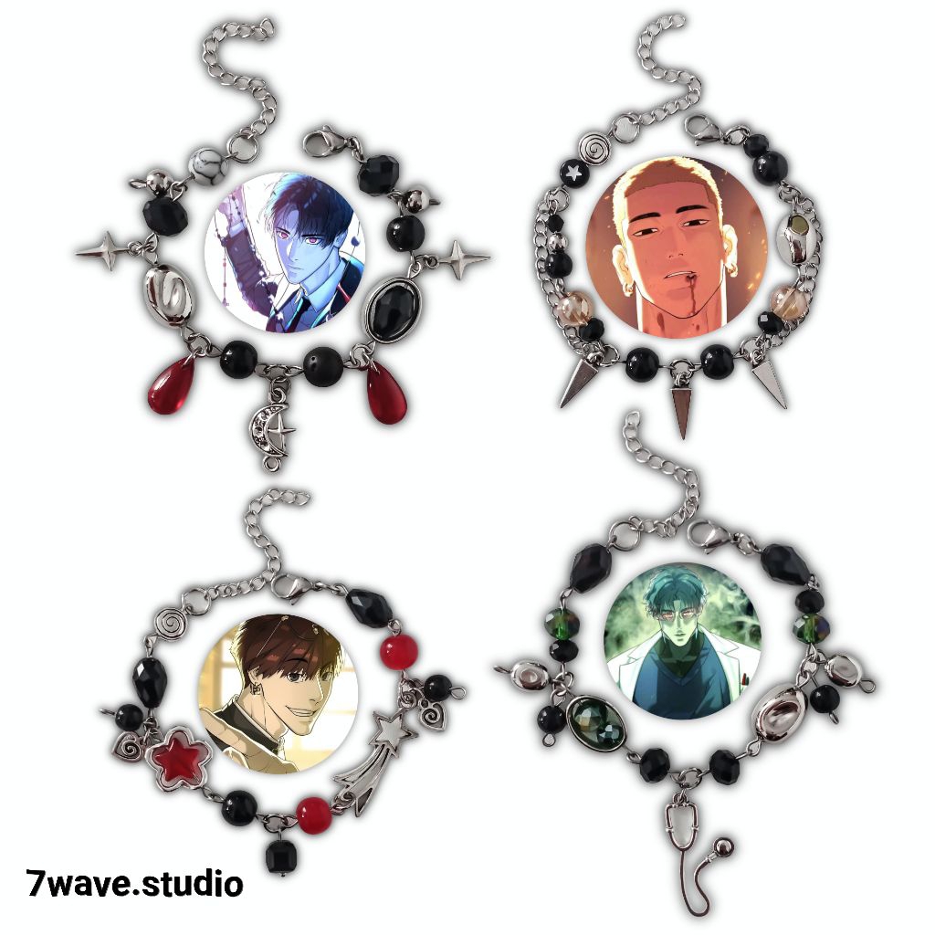 killer peter beaded bracelet keychain phone charm