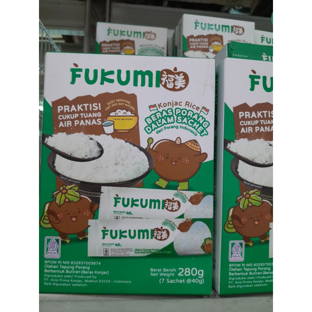 

FUKUMI Beras Porang INSTAN Dalam Sachet BOX 280 Gr