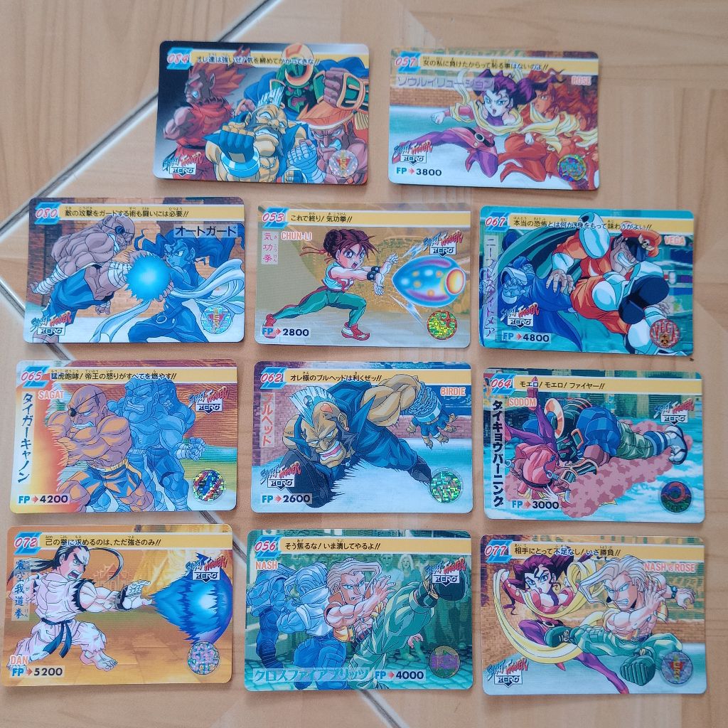 kartu street fighter zero vintage 1994 Bandai original Japan