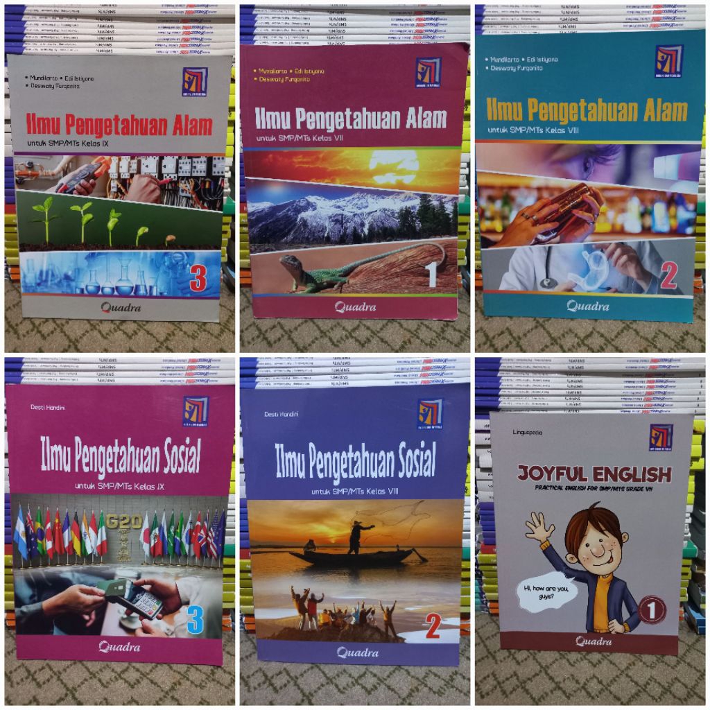 BUKU QUADRA KURIKULUM MERDEKA JOYFUL ENGLISH SMP KELAS7, IPS SMP KELAS 8 IPS SMP KELAS 9 IPA SMP KEL