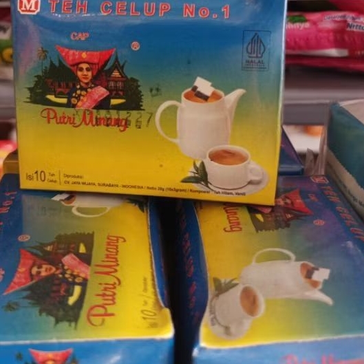 

(3 kotak) Teh Celup Cap Minang isi 10 kantong
