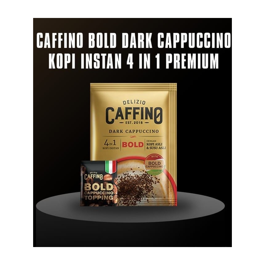 

Caffino Dark Cappuccino 4in1 Bold Kopi Instan Isi 10 Sachet dengan Choco Malt & Susu Asli Bubuk Coffee