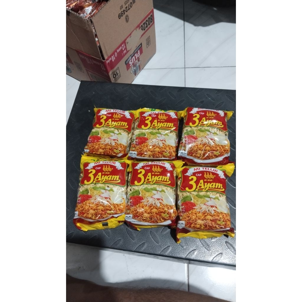 

mie telur cap 3 ayam 1pack isi 6pcs exp bulan 1 2026