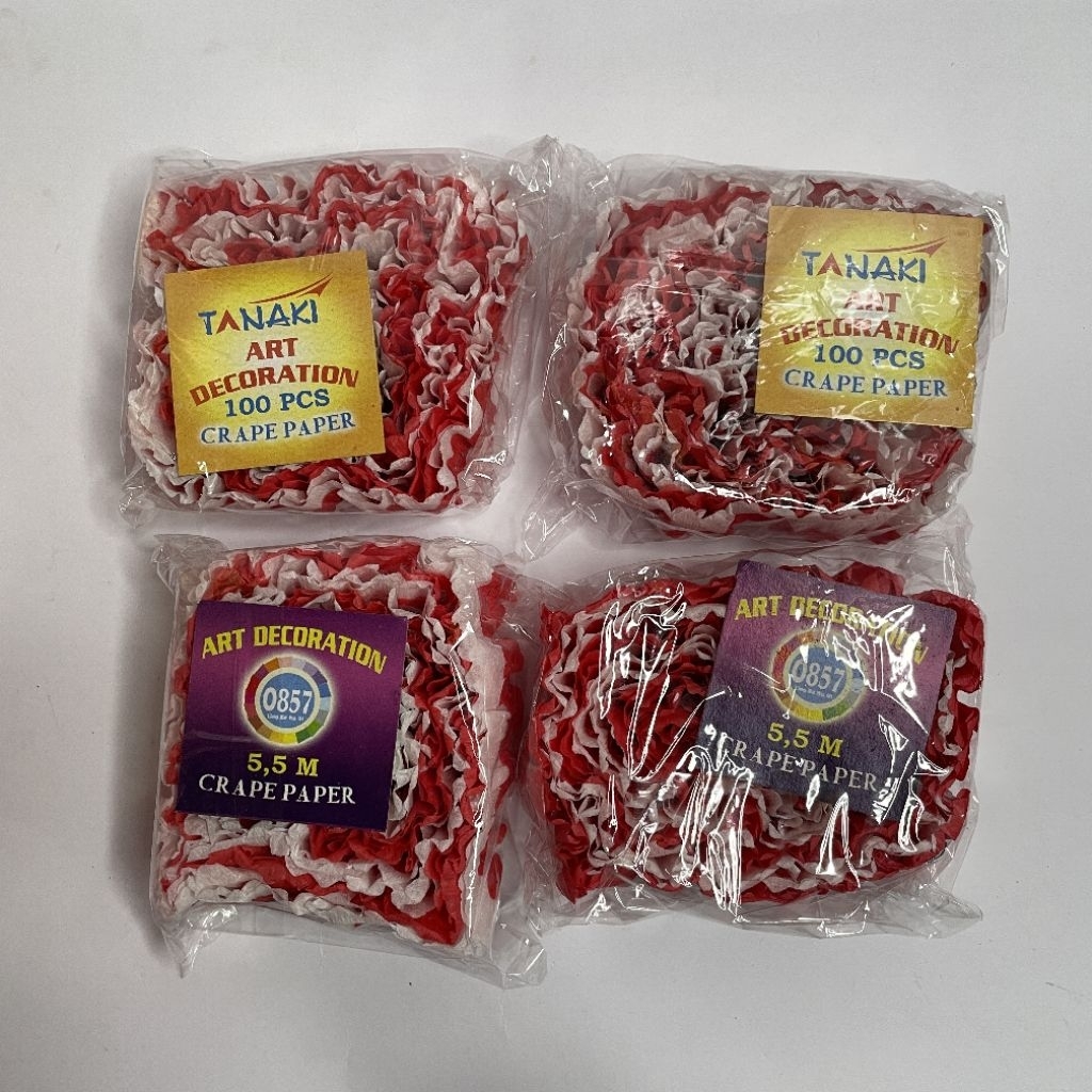 

kertas krep crepe merah putih jahit