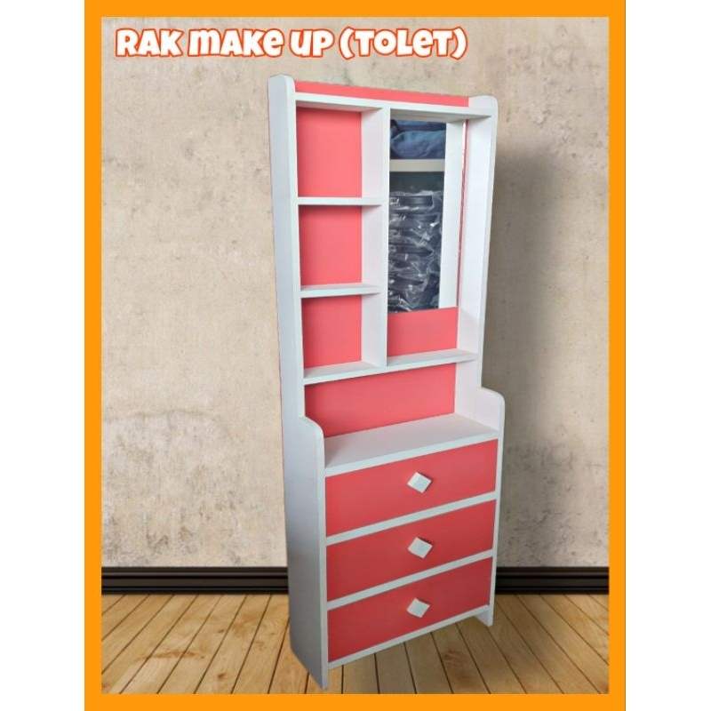 Meja Rias Rak Make Up Cermin / Rak Kosmetik Tolet