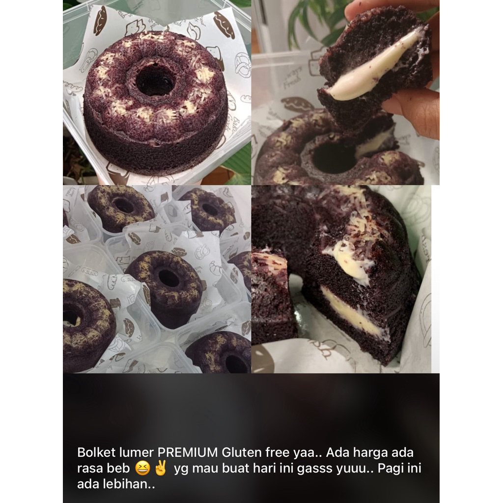 

Bolu Ketan Lumer Free Gluten by Dapurmasafa bolu Viral si hitam legit 20cm dan 13cm
