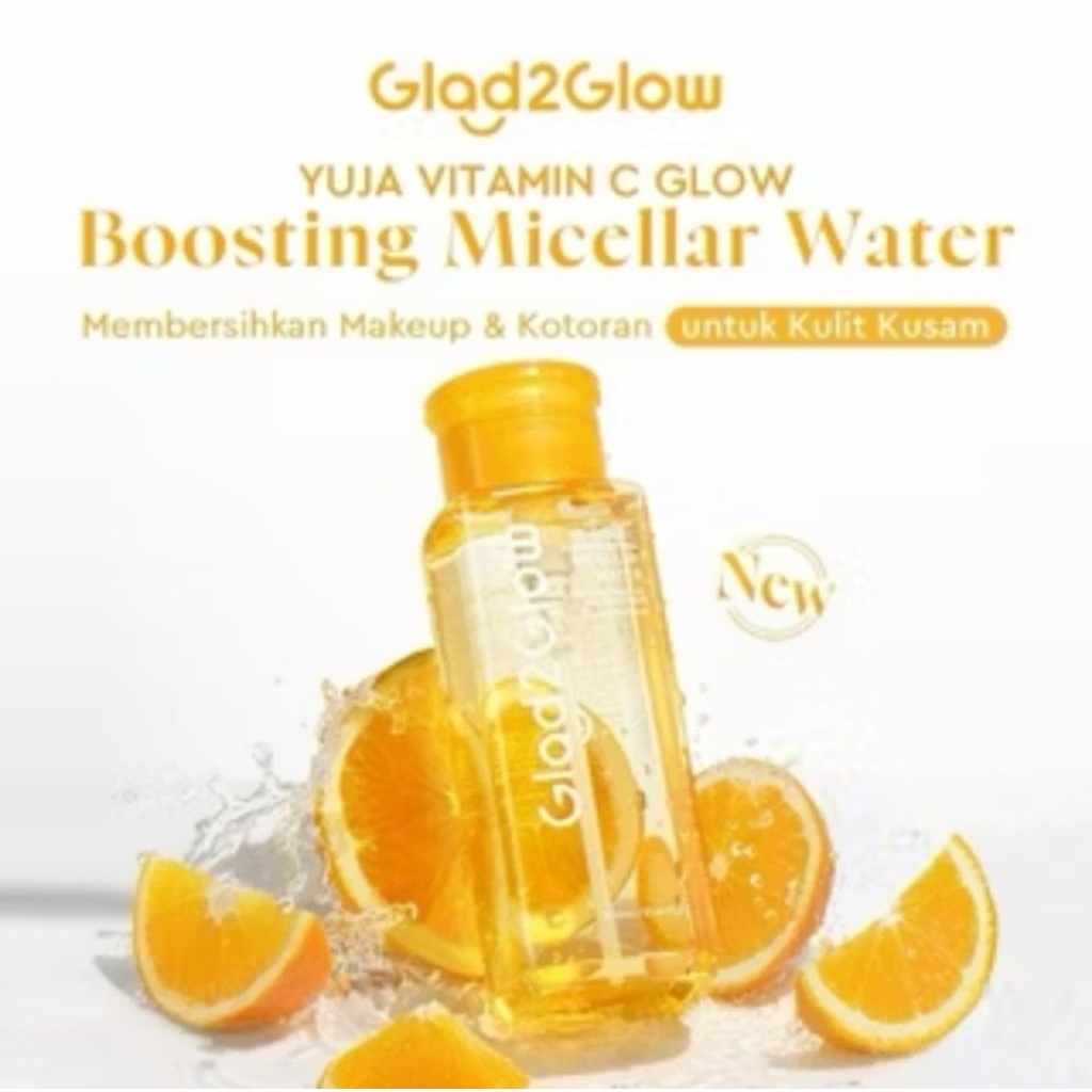 GLAD 2 GLOW MICELLAR WATTER VIT C 300 ML SEGEL GRESS NO MINUS EXP PANJANG G2G MICELLAR