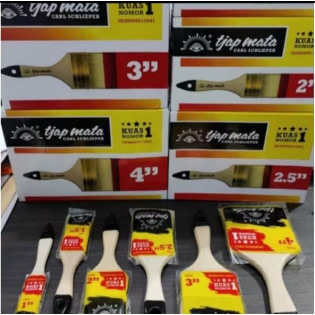 

Kuas Cat Bagus 11/2 Kuas Cap Tjap Mata