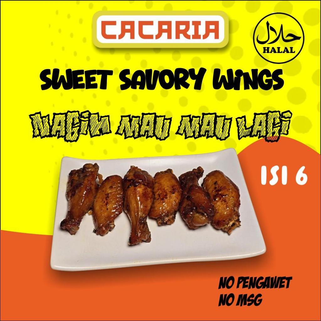 

CHICKEN WINGS CACARIA GARLIC SWEET SAVORY (6PCS PER PACK)