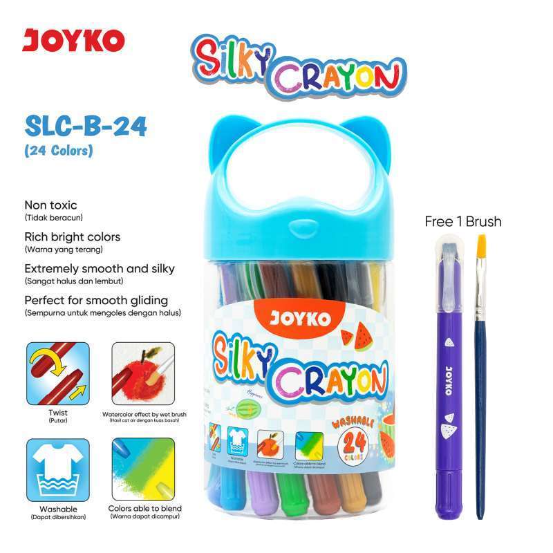 

Silky Crayon Krayon Halus Joyko SLC-B-24 Warna
