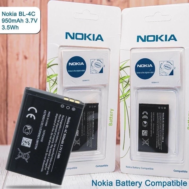 Baterai Nokia BL-5C / BL-4C Original Batterai Nokia BL5C - BL4C
