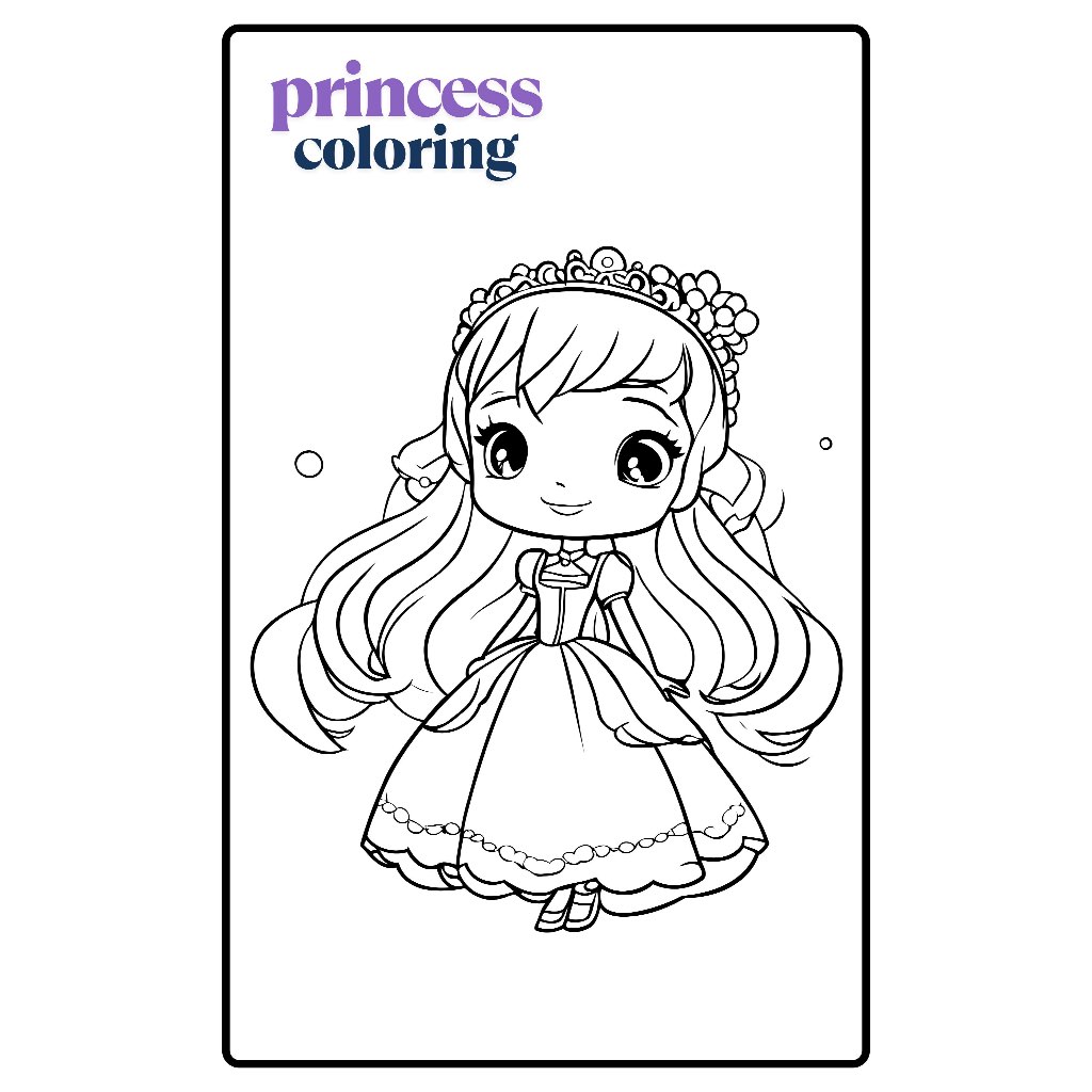 

Kertas Mewarnai Princess 10 Lembar ukuran kertas F4 HVS