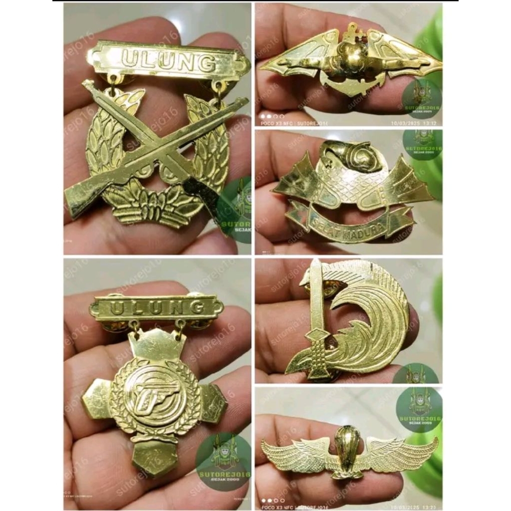 brevet brivet brefet Wings tni al bahan kuningan full bisa di braso