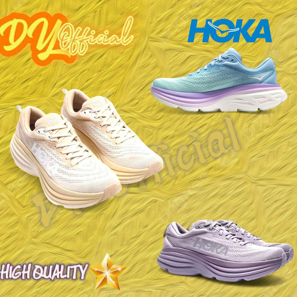 Hoka Bondi 8 Lilac Whisper / Sepatu Sneakers Women / Impor Vietnam