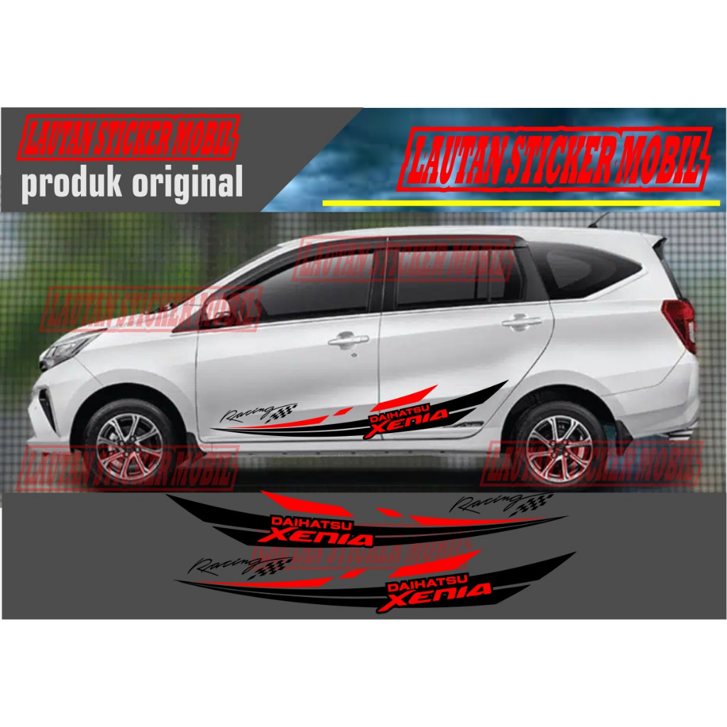 stiker mobil daihatsu xenia cutting stiker lis bodi samping all new xenia avanza veloz