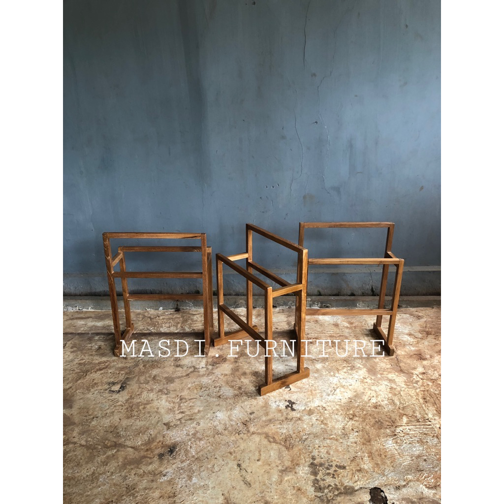 jemuran handuk, pengering handuk ambalan kayu jati