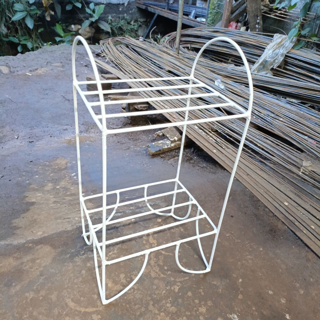 Rak Tempat Pot Bunga Outdoor/Alas Tempat Rak Pot Bunga/Rak Standing Pot 2 Susun