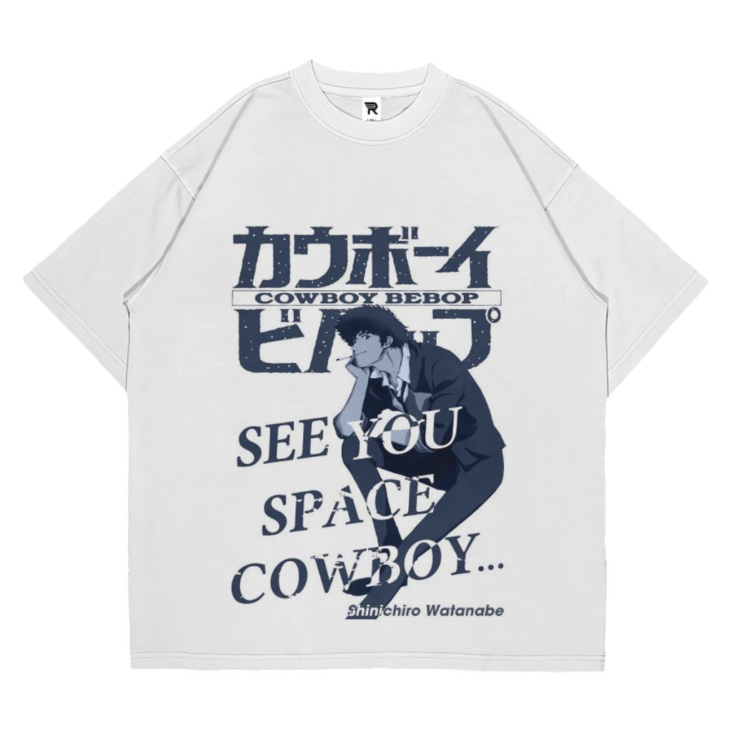 KAOS ANIME COWBOY BEEBOP "SEE YOU SPACE COWBOY" | T-SHIRT BAJU ANIME VINTAGE | COMBED PREMIUM 24s | 