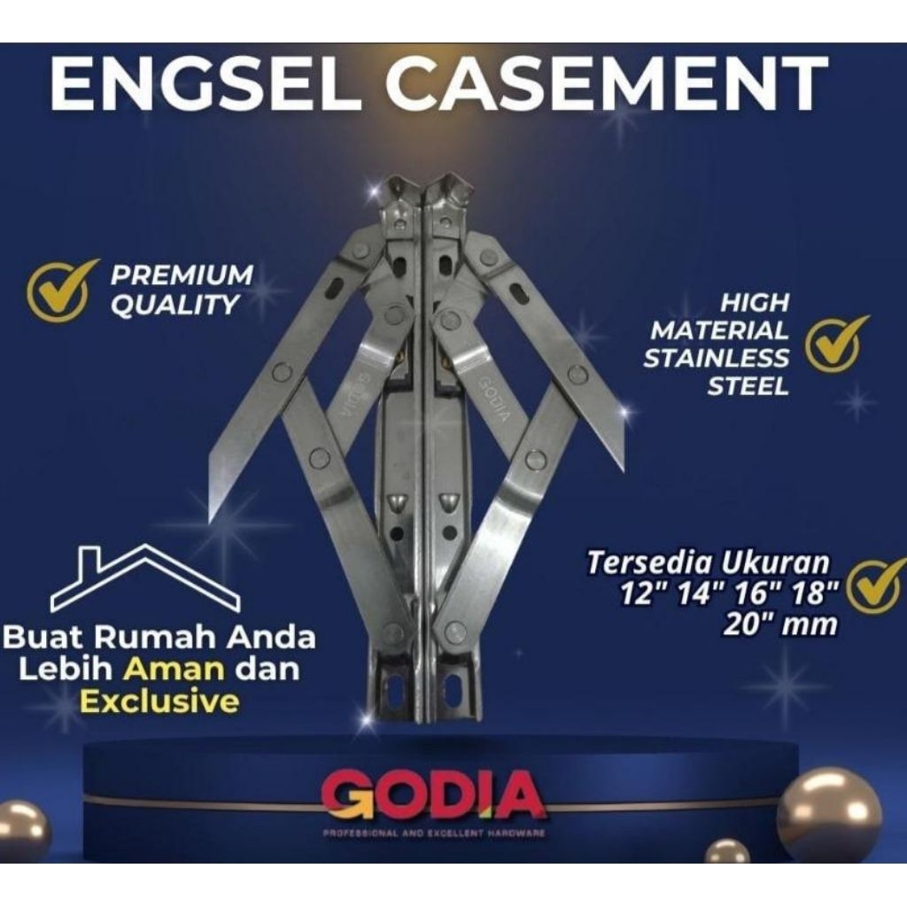 Engsel Casement/Engsel Jendela Aluminium/Casement sepasang