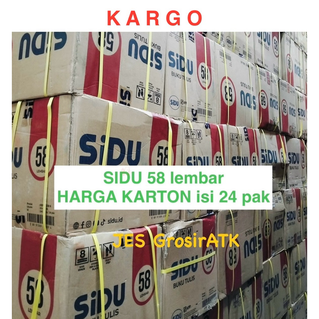 

(KARTON) Buku Tulis SIDU 58 lembar KARTONAN isi 24 pak (Khusus KARGO SIDU 58)