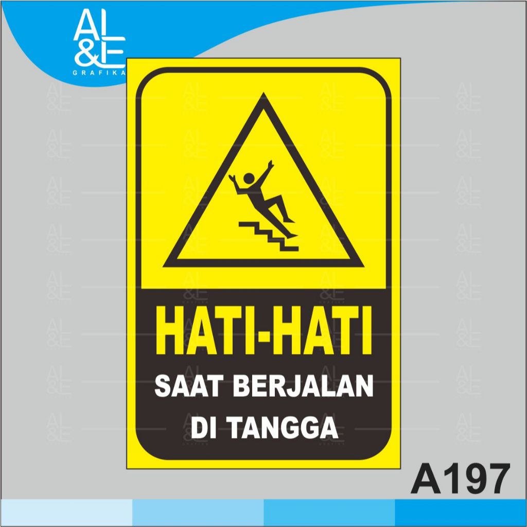 

A197 - Acrylic Sign, Stiker Akrilik Hati-Hati Saat Berjalan di Tangga, Tahan Air, Premium dan Murah
