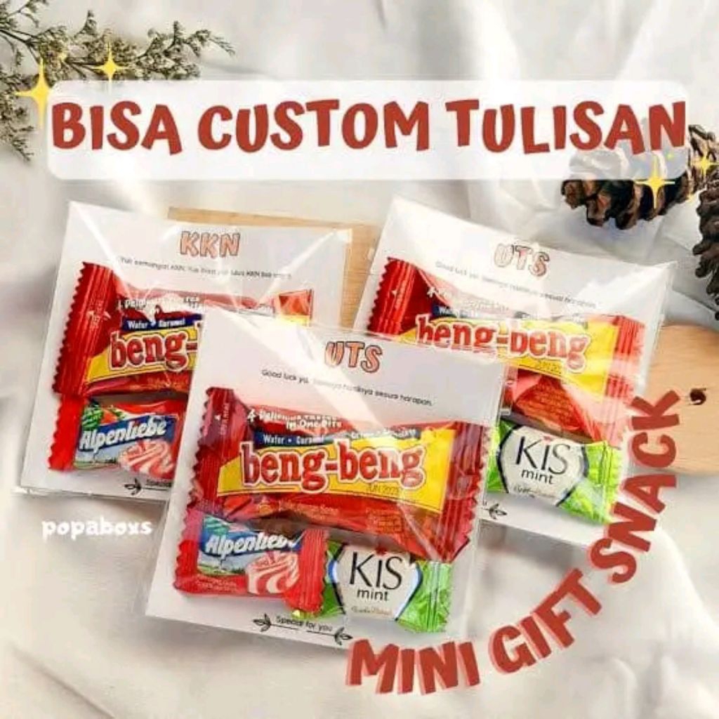 

SNACK GIFT MINI GIFT KEKINIAN COCOK UNTUK WISUDA FREEBIES HADIAH PERPISAHAN DLL