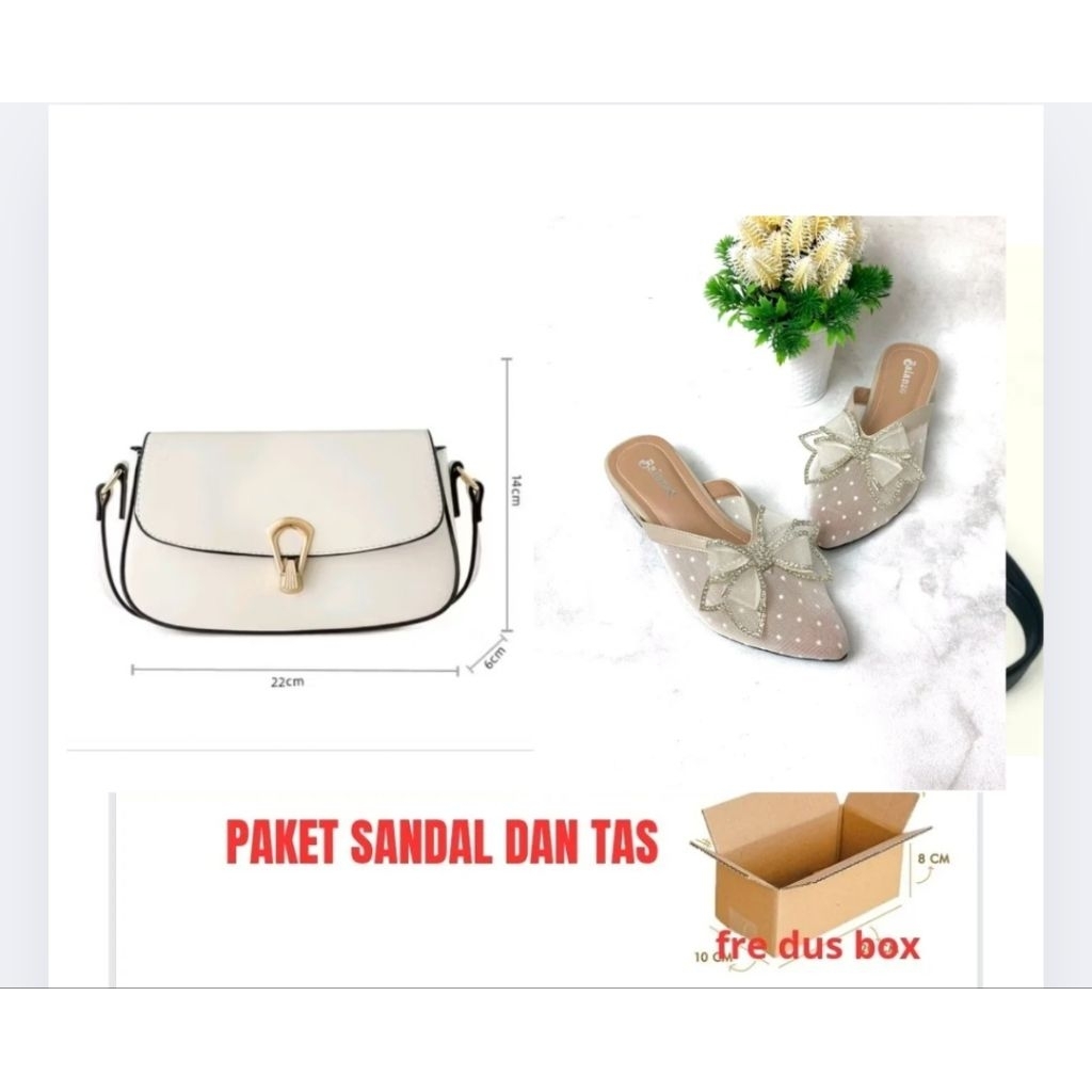 Dear Tas&Sandal wanita spesial paket combo hemat 2in1 .