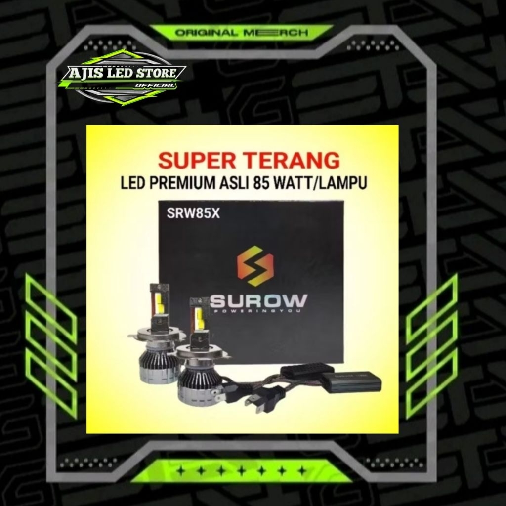 LAMPU LED MOBIL SUROW SRW85X SUPER TERANG H4 H11 H16 H8 H9 HB3 HB4 H7 H1 H27 HIR2 9005 90...